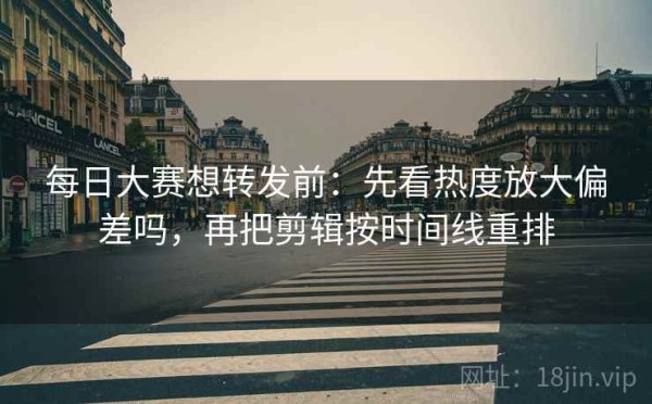 每日大赛想转发前：先看热度放大偏差吗，再把剪辑按时间线重排