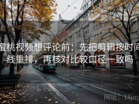 蜜桃视频想评论前：先把剪辑按时间线重排，再核对比较口径一致吗