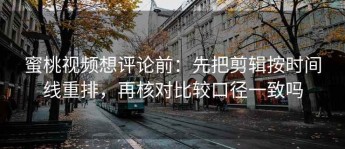 蜜桃视频想评论前：先把剪辑按时间线重排，再核对比较口径一致吗