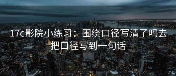 17c影院小练习：围绕口径写清了吗去把口径写到一句话