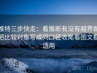 推特三步快走：看推断有没有越界做把比较对象写成同口径收尾看图文都适用