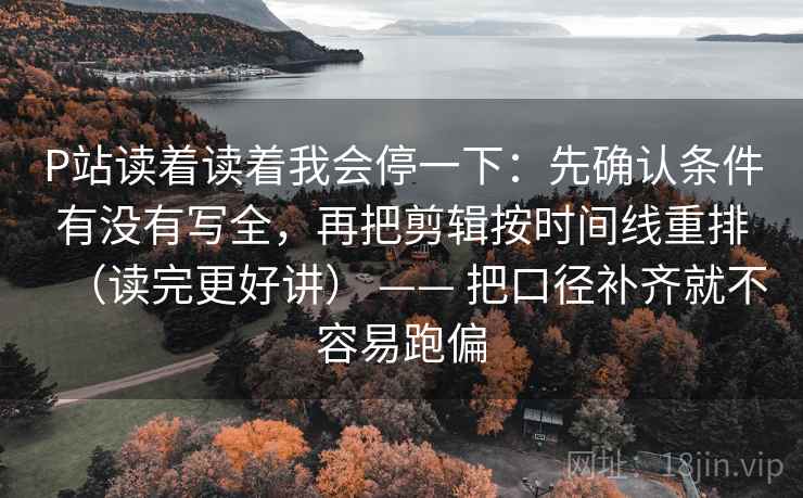 P站读着读着我会停一下：先确认条件有没有写全，再把剪辑按时间线重排（读完更好讲） —— 把口径补齐就不容易跑偏